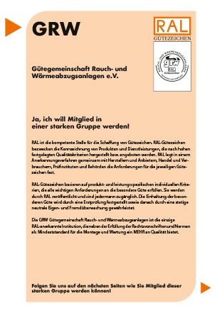 Rauch- und Wärme-abzugsanlagen – Montage und Wartung, Gütesicherung, RAL-GZ 591, Ausgabe November 2012